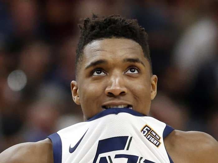 Utah Jazz rookie Donovan Mitchell wore a hoodie that took a shot at Ben Simmons over Rookie of the Year comment