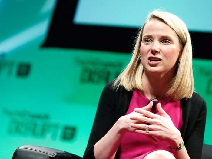 Marissa Mayer says she based her own management strategies on her former bosses at Google - 'hopefully with less yelling'
