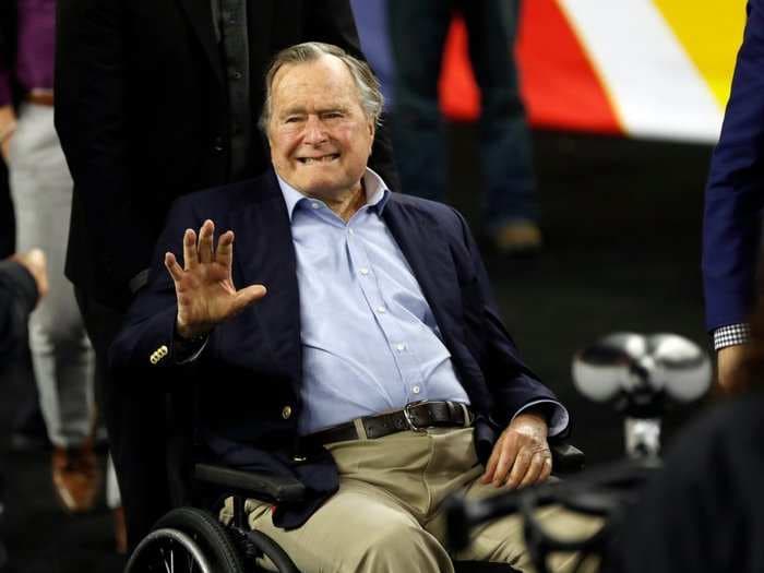 George HW Bush hospitalized in Maine