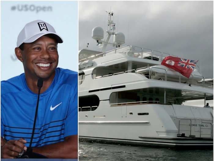 Tiger Woods just confirmed he's avoiding US Open traffic by staying on his $20 million, 155-foot yacht - and he called it a 'dinghy'