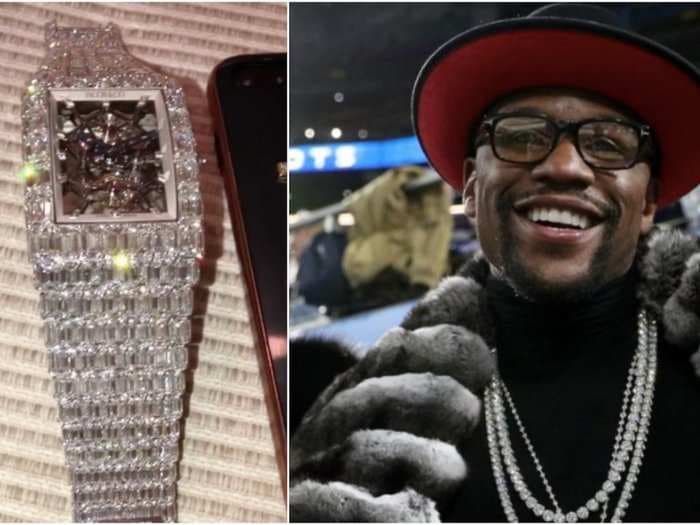 Floyd Mayweather just bought an $18 million 280-carat diamond watch called 'The Billionaire' - take a look