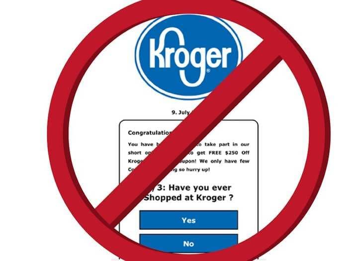 Kroger is warning customers that a $250 coupon making the rounds on social media is fake
