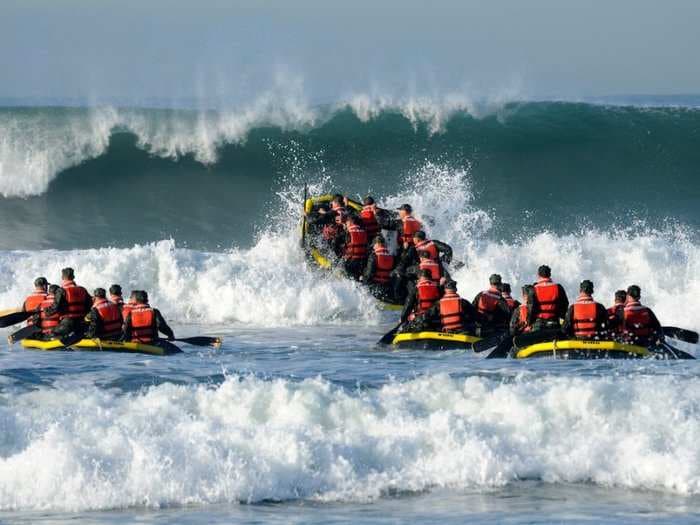 'Surf passage' is one of the most iconic and formidable parts of Navy SEAL training - here's what it looks like