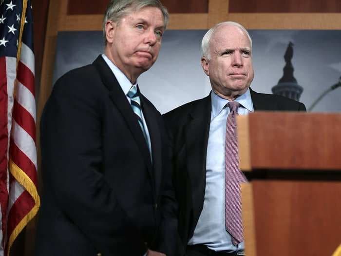 'I've lost one of my dearest friends': Sen. Lindsey Graham, one of John McCain's closest friends, gives an emotional statement after his death