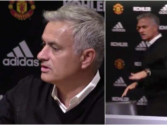 Jose Mourinho snapped at the media and stormed out of a wild, chaotic press conference after Manchester United lost 3-0 to Tottenham Hotspur