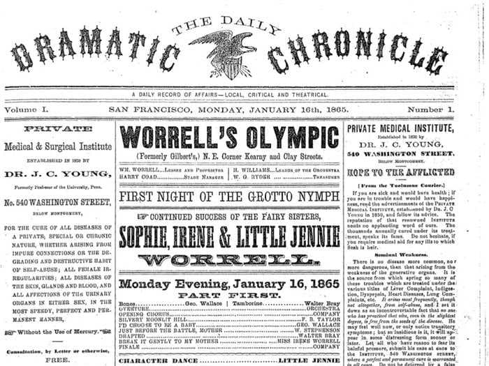 9 of the very first editions of famous American newspapers