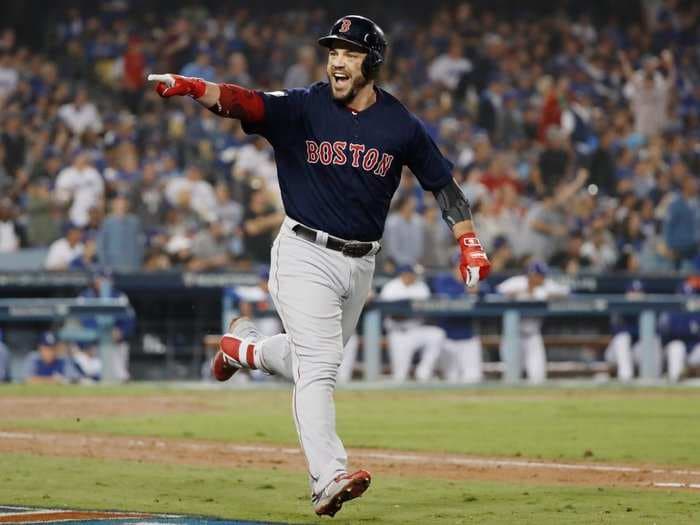 Red Sox' World Series hero is a 35-year-old journeyman who played for 8 teams in 12 seasons and was acquired for a minor leaguer