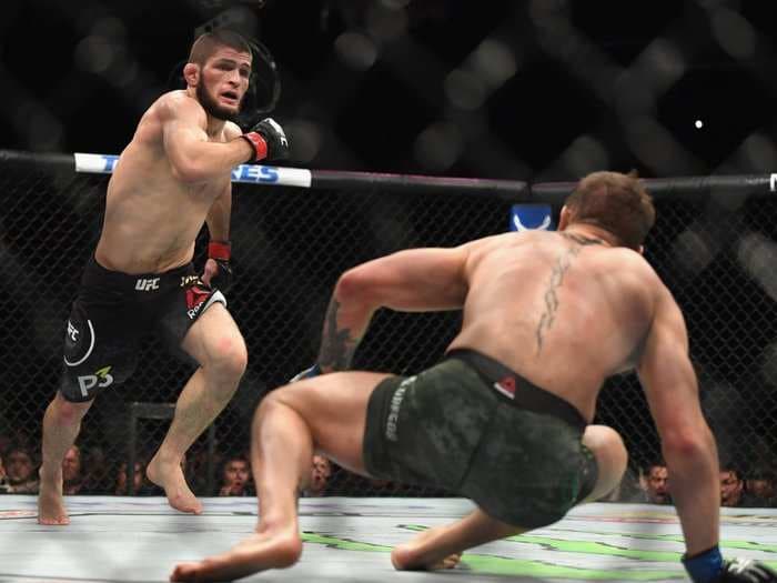 'Lowlife' Conor McGregor is loud when he's thousands of miles away but silent when he's being hit in the face, Khabib Nurmagomedov says