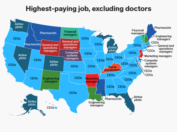 This map shows the highest-paying job in every state, excluding doctors