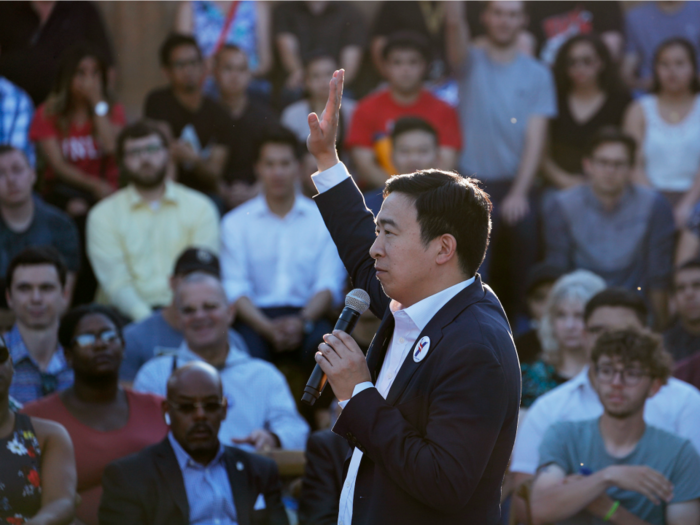 Presidential candidate Andrew Yang on opioid decriminalization, gun buybacks, and giving prisoners the right to vote