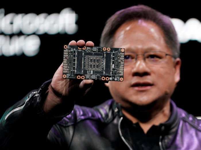 Nvidia isn't offering guidance for the full fiscal year because a big slowdown in data-center spending is causing 'uncertainty' in the chip market