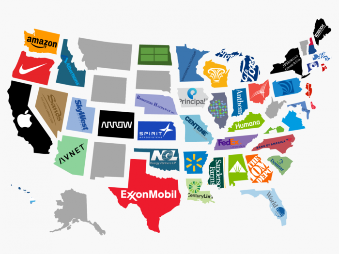 The biggest company in almost every US state