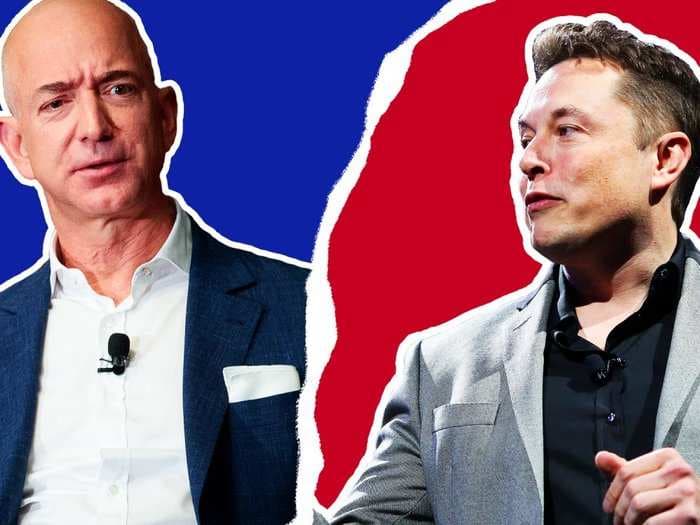 Why Elon Musk and Jeff Bezos are in an epic feud that's lasted years