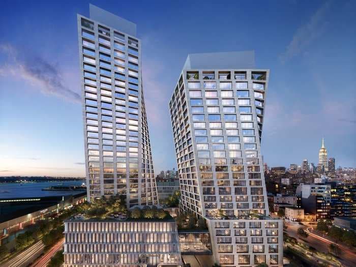 Take a look inside the pair of twisting glass towers in NYC that's drawing attention from international billionaire buyers, from Jeff Bezos to New Zealand's richest person