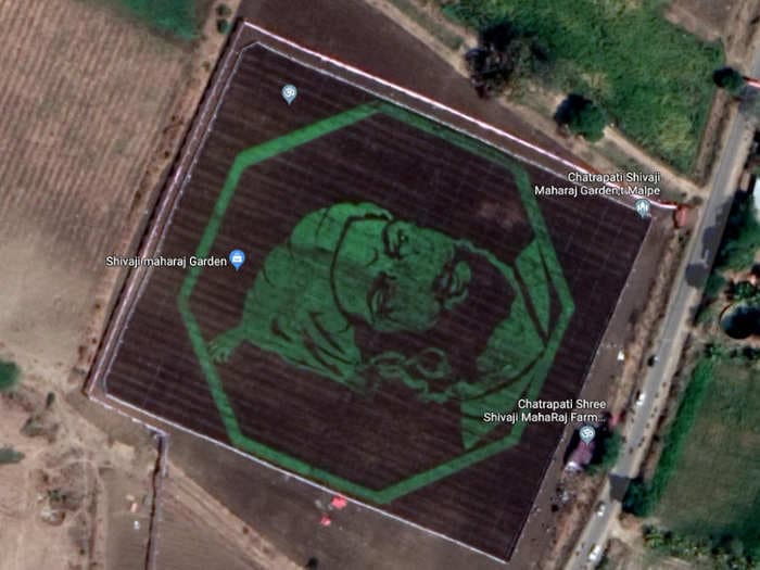 A portrait of Chatrapati Shivaji Maharaj, has gone viral on social media after it was discovered that it can be seen from space.