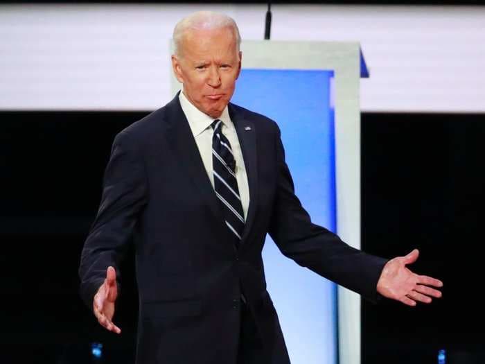 Joe Biden mangled his campaign's web address at the end of the Democratic debate - and then Pete Buttigieg's campaign bought the domain name