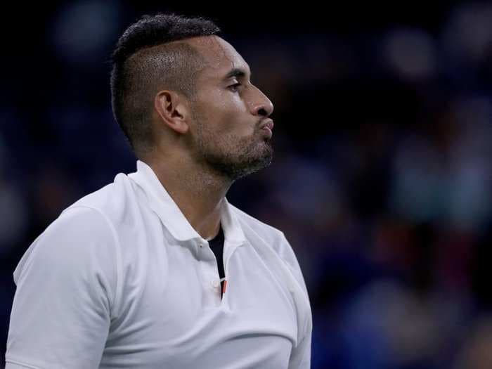 Nick Kyrgios said he was happy to win his first round US Open match quickly because it meant he could go to the pub after