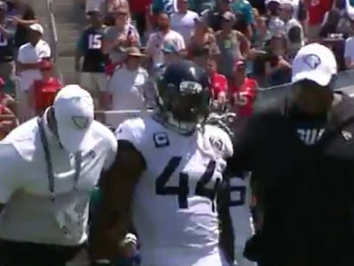 Jags linebacker Myles Jack goes berserk after being ejected from Jaguars-Chiefs game for throwing a punch