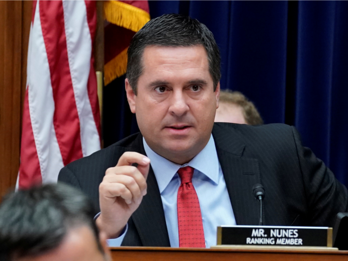Rep. Devin Nunes left everyone baffled by claiming Democrats wanted 'nude pictures' of Trump during a House Intelligence hearing