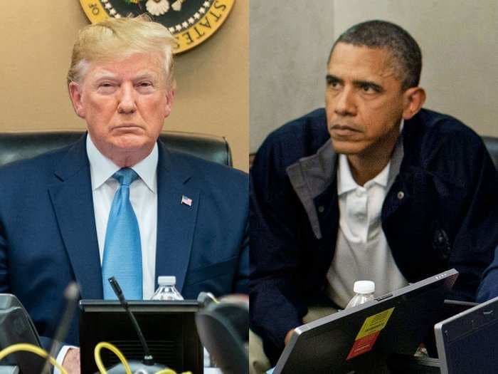 Trump's Baghdadi raid Situation Room photo has one big difference to Obama's bin Laden picture ⁠- and it tells you everything about their styles