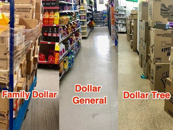 We visited Dollar Tree, Dollar General, and Family Dollar to compare and only one wasn't a messy disaster inside