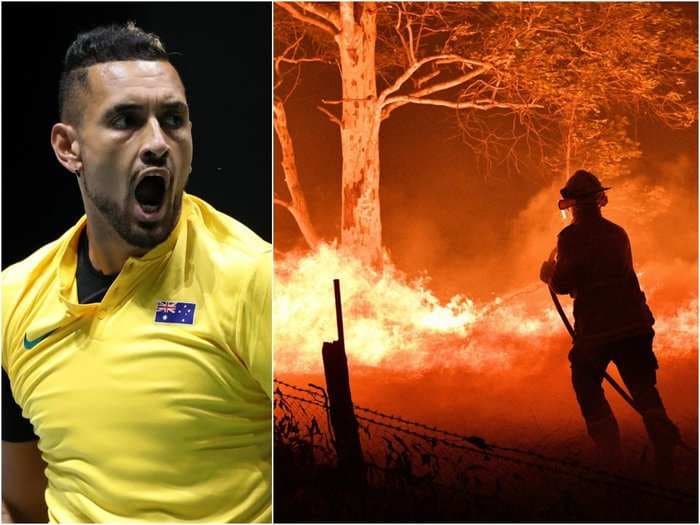 Nick Kyrgios will donate $200 for every ace he serves this summer to the victims of Australia's bushfire crisis