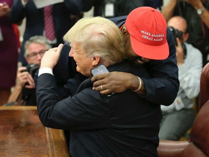 Kanye West said he'll vote for Trump because buying real estate is better now, and former fans say it's 'embarrassingly hilarious'