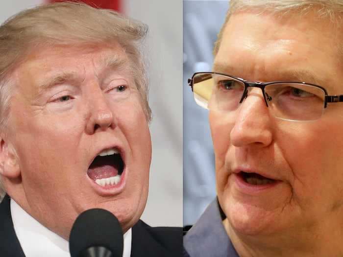 Apple CEO Tim Cook reportedly told President Trump that he predicts a V-shaped economic recovery after the coronavirus