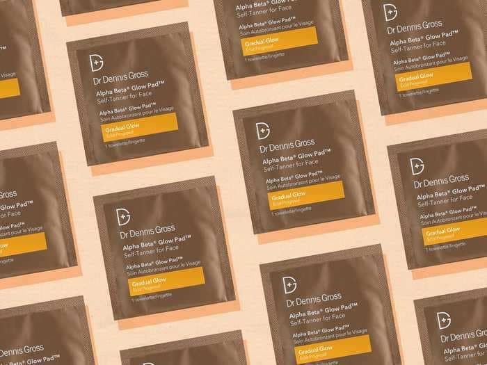 These self-tanning face wipes by Dr. Dennis Gross give me a gradual golden glow, plus they have skin-clearing ingredients that keep me blemish-free