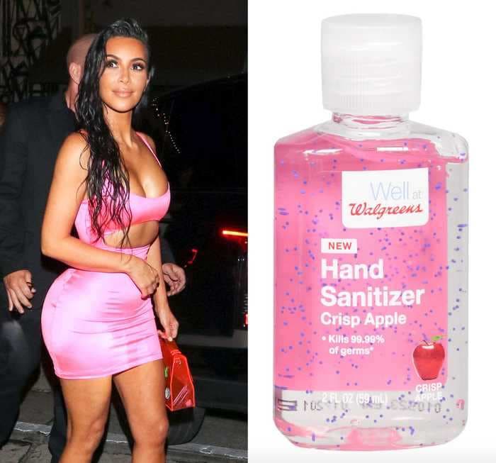 A fan compared Kim Kardashian's outfits to bottles of hand sanitizer, and even the reality star thinks it's funny