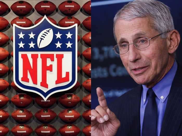 Dr. Anthony Fauci says NFL teams need to be prepared to 'shut it down' if multiple players wind up testing positive for COVID-19 mid-season