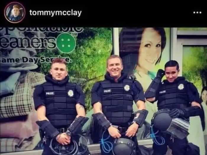 A Denver police officer was fired for captioning a photo of himself in tactical gear with 'Let's start a riot' during George Floyd protests