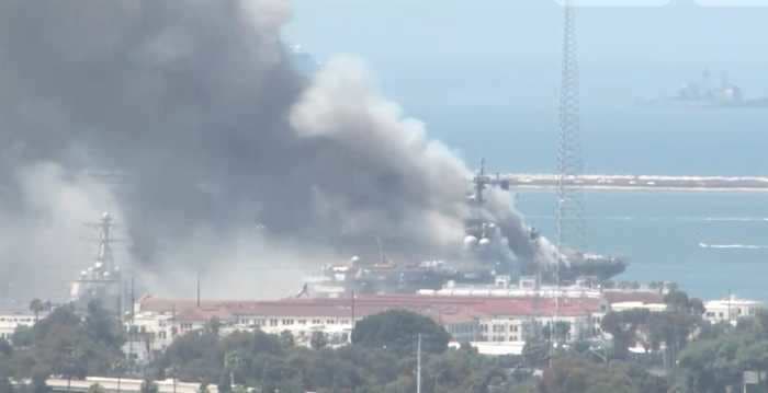 At least 21 people injured after USS Bonhomme Richard catches fire at San Diego base — official says ship appears salvageable