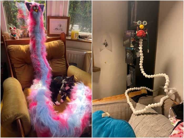 A woman made a long Furby for her friend's birthday, and the 6-foot-tall creature is going viral