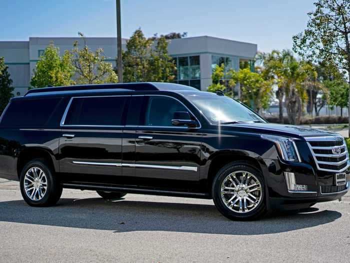 Sylvester Stallone is selling his $400,000 Cadillac Escalade customized to feel like a private jet inside — take a closer look