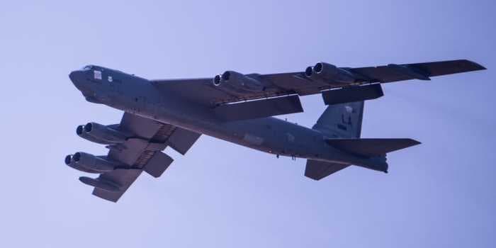 US military video shows Russian fighter jets crossing in front of a B-52 bomber during 'unsafe' intercept