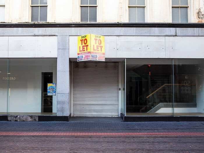 1 in 10 high-street stores are now empty in the UK, the highest vacancy rate since 2014