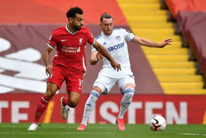 Liverpool's Mohamed Salah scored an opening day hat-trick to edge past newly promoted Leeds in a messy but thrilling Premier League return