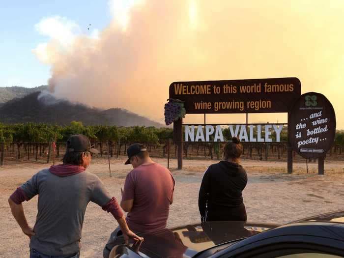 Photos show an astonishing scale of devastation in Northern California's wine country, where the Glass Fire has torched entire warehouses, tasting rooms, and vineyards