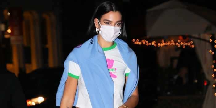 Dua Lipa showed off a nod to the 2000s with the exposed thong trend while out in New York
