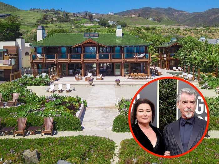 Pierce Brosnan is selling his $100 million Malibu mansion inspired by one of his James Bond movies. Take a look inside.