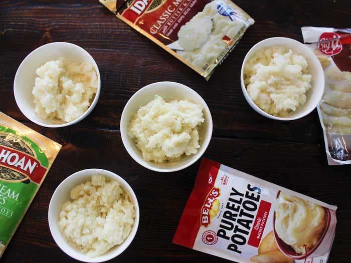 I tried 3 brands of store-bought mashed potatoes and Idahoan surprised me with its homemade-tasting, fluffy potatoes