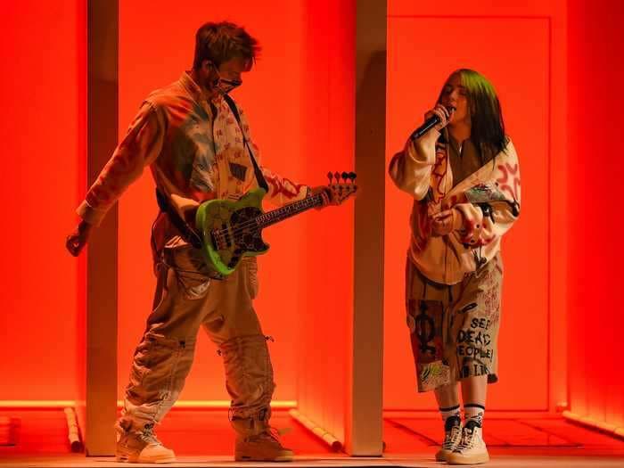 Watch Billie Eilish's intense debut performance of her new single 'Therefore I Am' at the 2020 American Music Awards