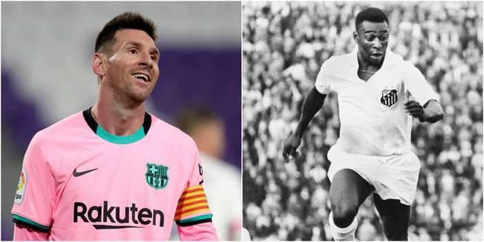 Lionel Messi scored the 644th of his Barcelona career to break a Pele record nearly half a century old