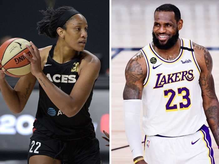 LeBron James congratulated WNBA MVP A'ja Wilson for getting a statue, something even he doesn't have yet