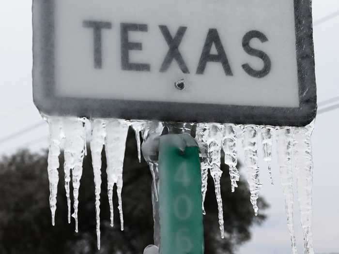 Blistering cold weather in Texas caused one TikToker's fish tank to freeze completely