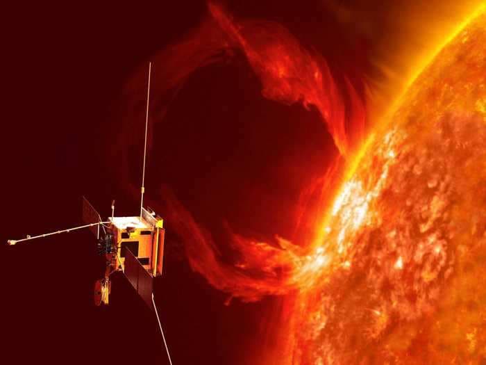 A sun-skimming spacecraft captured video of a massive plasma eruption on the solar surface for the first time
