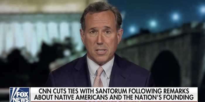 Rick Santorum says 'cancel culture' is why CNN fired him after he made dismissive comments about Native Americans: 'I told the truth here'