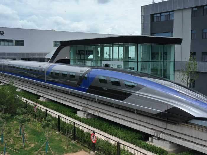 China debuts world's fastest train, a sleek maglev that can reach speeds of up to 373 miles per hour
