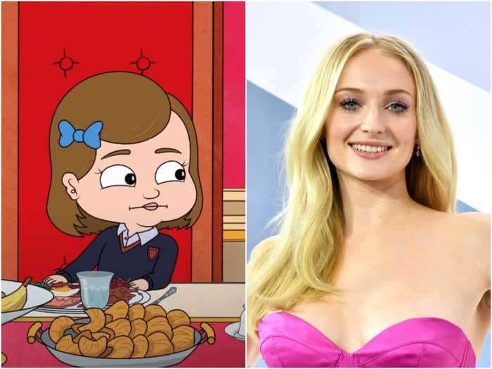 Sophie Turner is being called a 'hypocrite' for playing Princess Charlotte in a new cartoon series parodying the British royal family